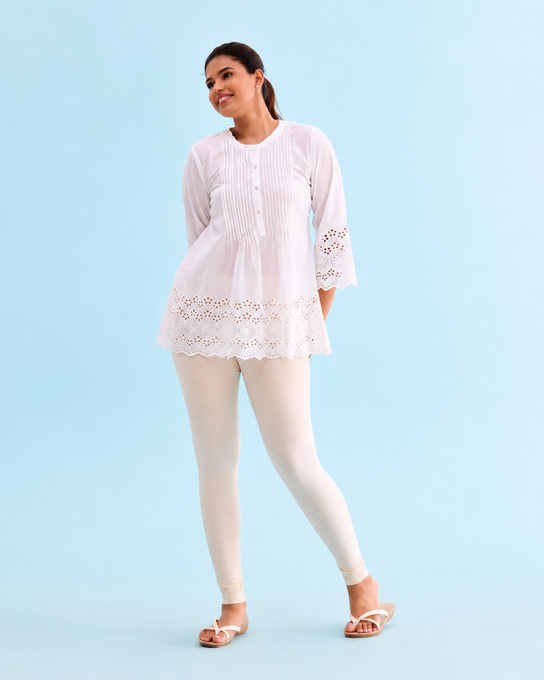 Cotton Ankle-Length Leggings