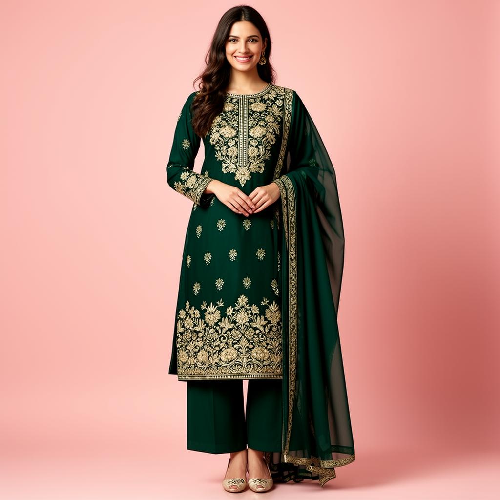 3-pc Kurta-Pant-Dupatta Set